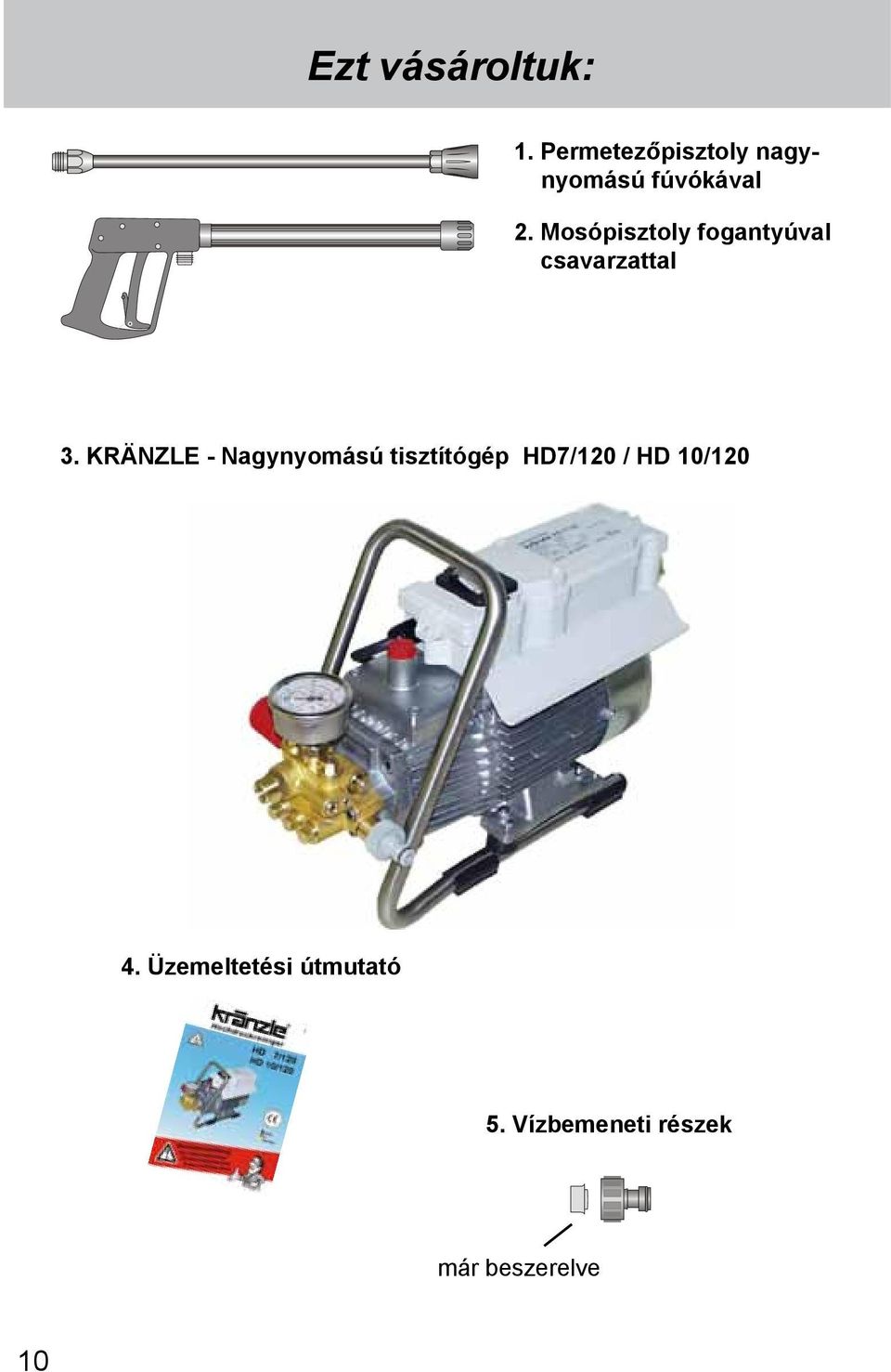 Mosópisztoly fogantyúval csavarzattal 3.