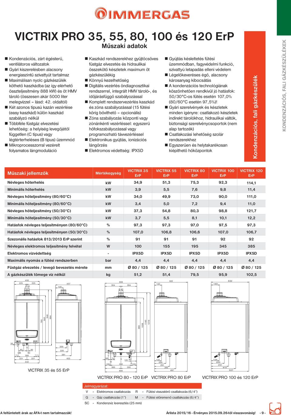 oldaltól) n Két azonos típusú kazán vezérlése (easy kaszkád) külön kaszkád szabályzó nélkül n Többféle füstgáz elvezetési lehetőség: a helyiség levegőjétől független (C típus) vagy légtérterheléses (