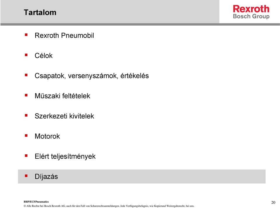 Műszaki feltételek Szerkezeti