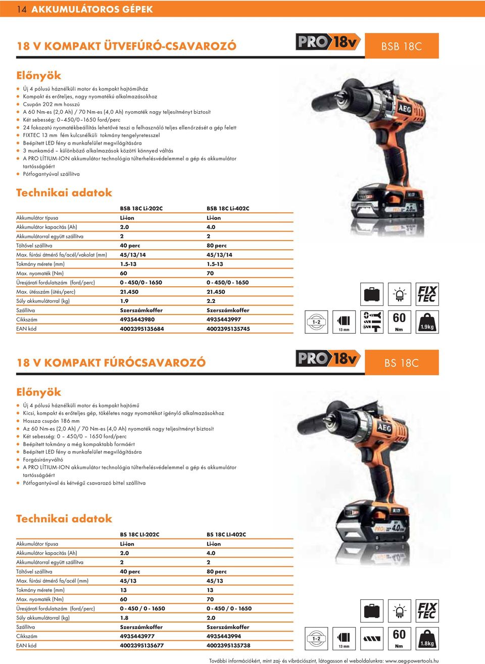 FIXTEC 13 mm fém kulcsnélküli tokmány tengelyretesszel Beépített LED fény a munkafelület megvilágítására 3 munkamód különböző alkalmazások közötti könnyed váltás A PRO LÍTIUM-ION akkumulátor