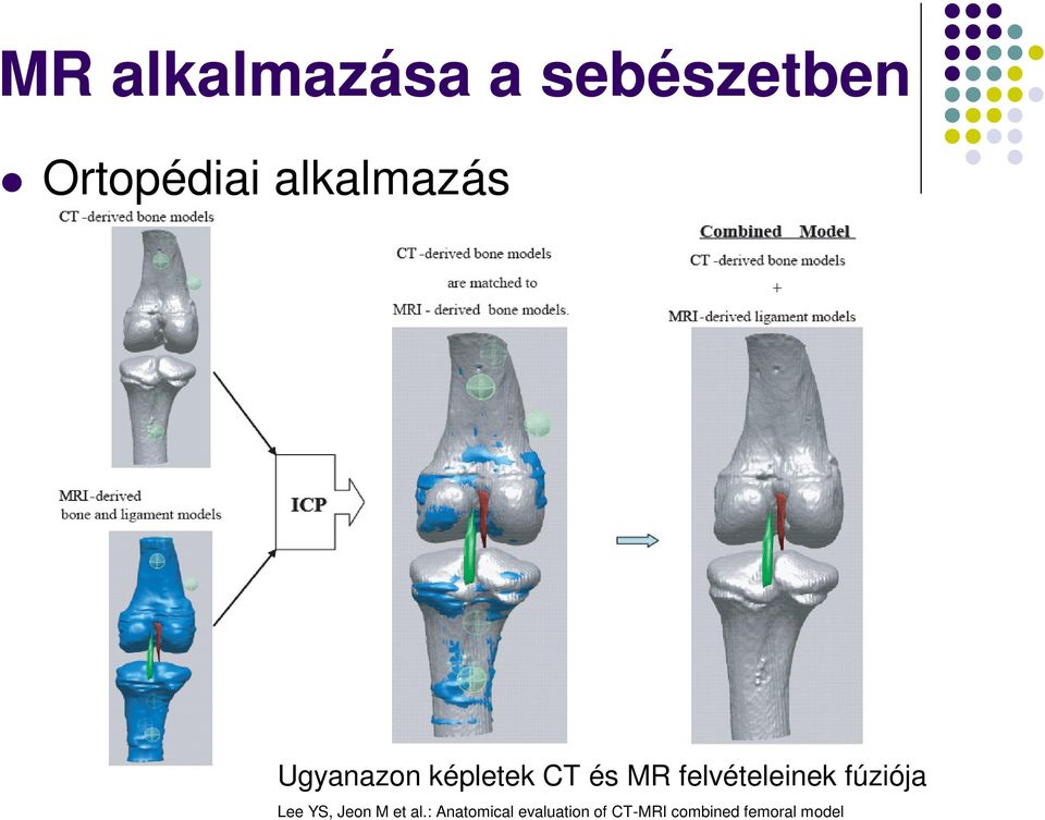 felvételeinek fúziója Lee YS, Jeon M et al.