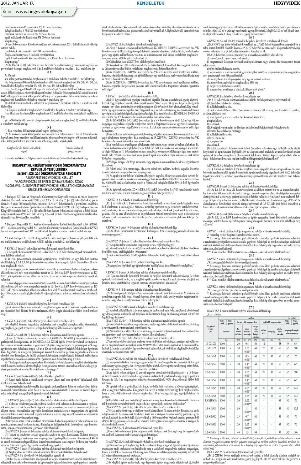 forintban állapítja meg. (3) Az Önkormányzat Képviselő-testülete az Önkormányzat 2011.