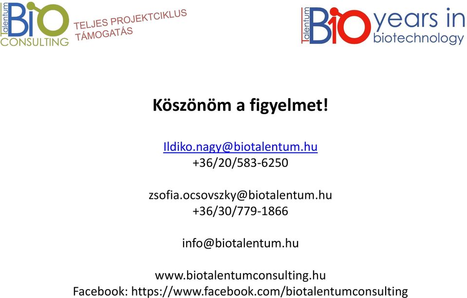 hu +36/30/779-1866 info@biotalentum.hu www.
