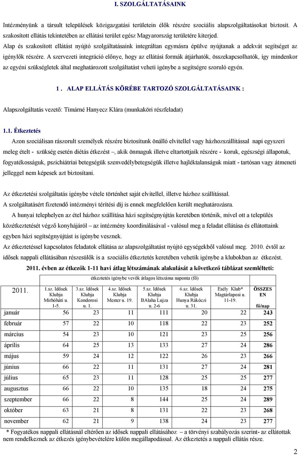 Alap és szakosított ellátást nyújtó szolgáltatásaink integráltan egymásra épülve nyújtanak a adekvát segítséget az igénylők részére.