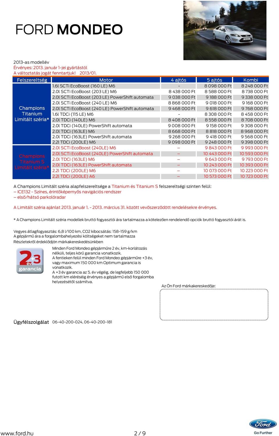 0l SCTi EcoBoost (240 LE) PowerShift automata 9 468 000 Ft 9 618 000 Ft 9 768 000 Ft 1.6l TDCi (115 LE) M6-8 308 000 Ft 8 458 000 Ft 2.0l TDCi (140LE) M6 8 408 000 Ft 8 558 000 Ft 8 708 000 Ft 2.