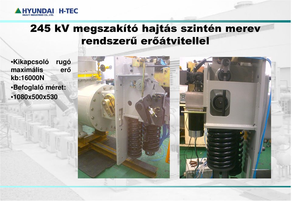 Kikapcsoló rugó maximális erő