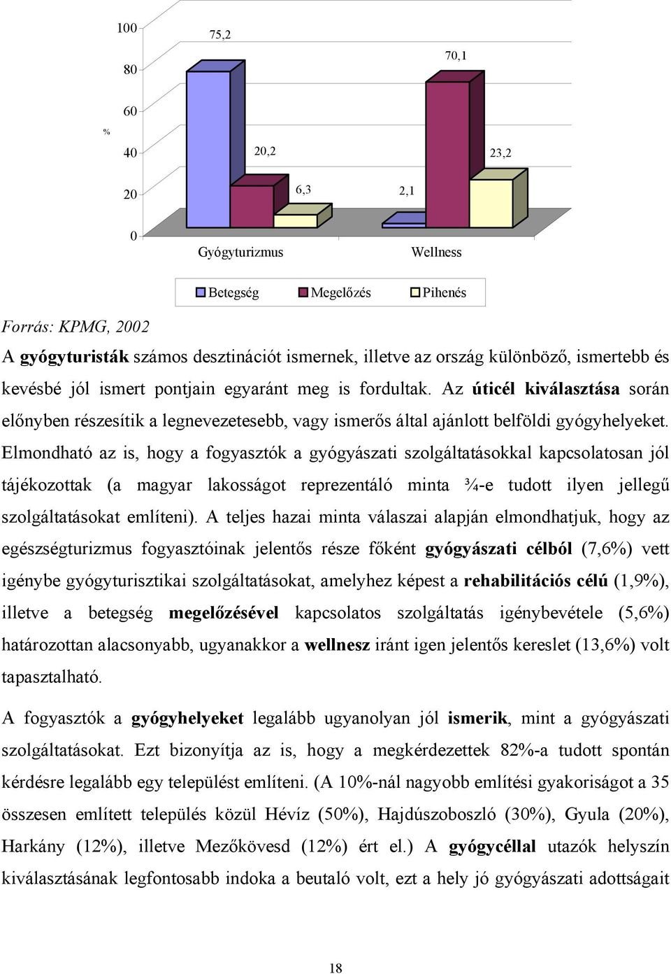 Elmondható az is, hogy a fogyasztók a gyógyászati szolgáltatásokkal kapcsolatosan jól tájékozottak (a magyar lakosságot reprezentáló minta ¾-e tudott ilyen jellegű szolgáltatásokat említeni).