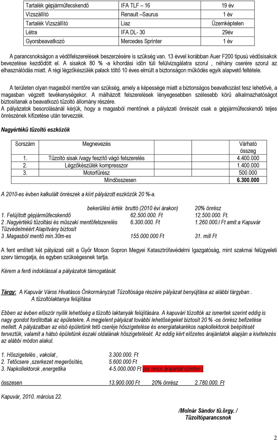 A sisakok 80 % -a kihordási időn túli felülvizsgálatra szorul, néhány cserére szorul az elhasználódás miatt.