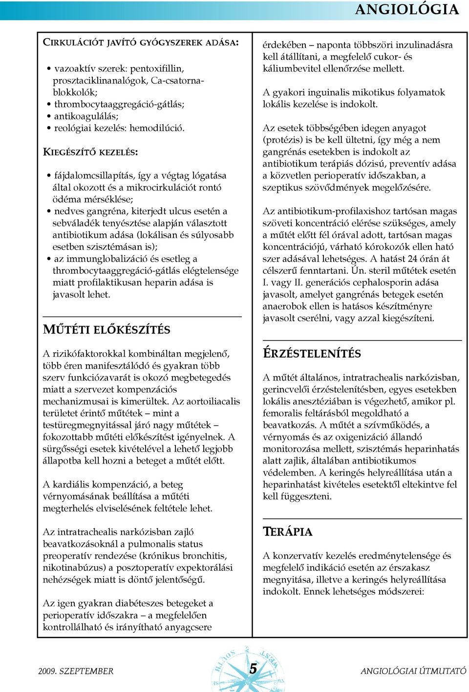 KIEGÉSZÍTÕ KEZELÉS: fájdalomcsillapítás, így a végtag lógatása által okozott és a mikrocirkulációt rontó ödéma mérséklése; nedves gangréna, kiterjedt ulcus esetén a sebváladék tenyésztése alapján