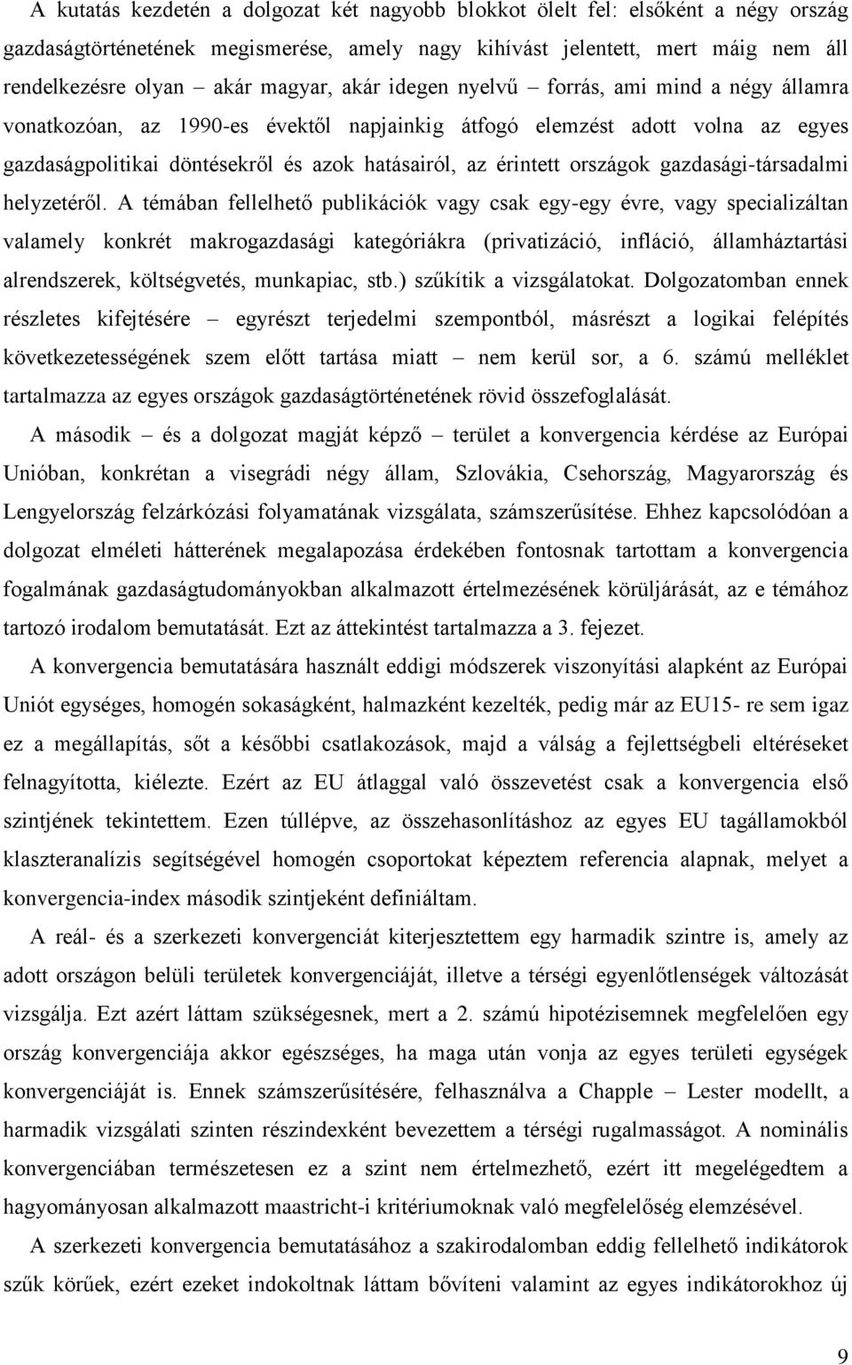 országok gazdasági-társadalmi helyzetéről.