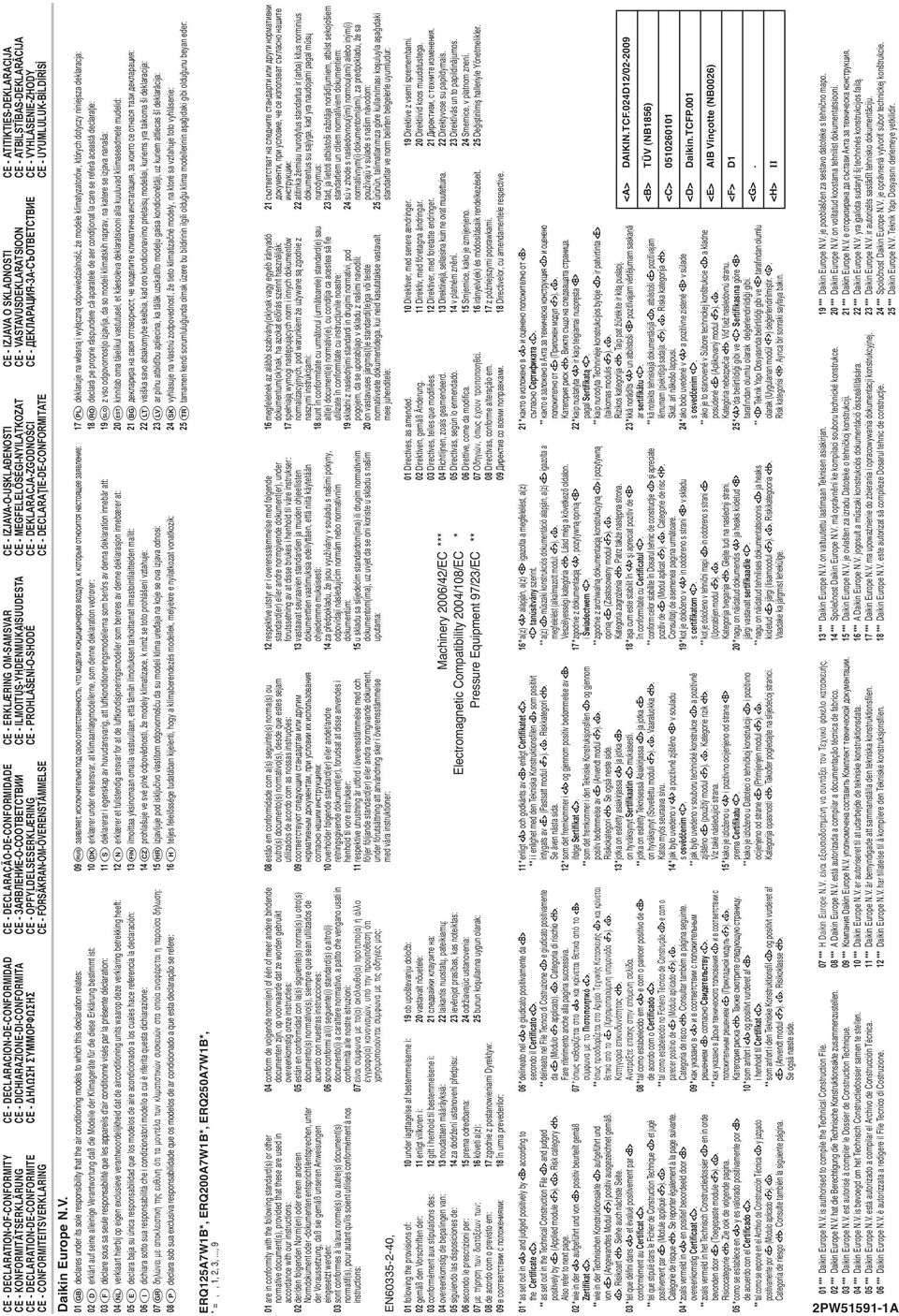 DECLARAÇÃO-DE-CONFORMIDADE СЕ - ЗАЯВЛЕНИЕ-О-СООТВЕТСТВИИ CE - OPFYLDELSESERKLÆRING CE - FÖRSÄKRAN-OM-ÖVERENSTÄMMELSE CE - DECLARACION-DE-CONFORMIDAD CE - DICHIARAZIONE-DI-CONFORMITA CE - H ø H