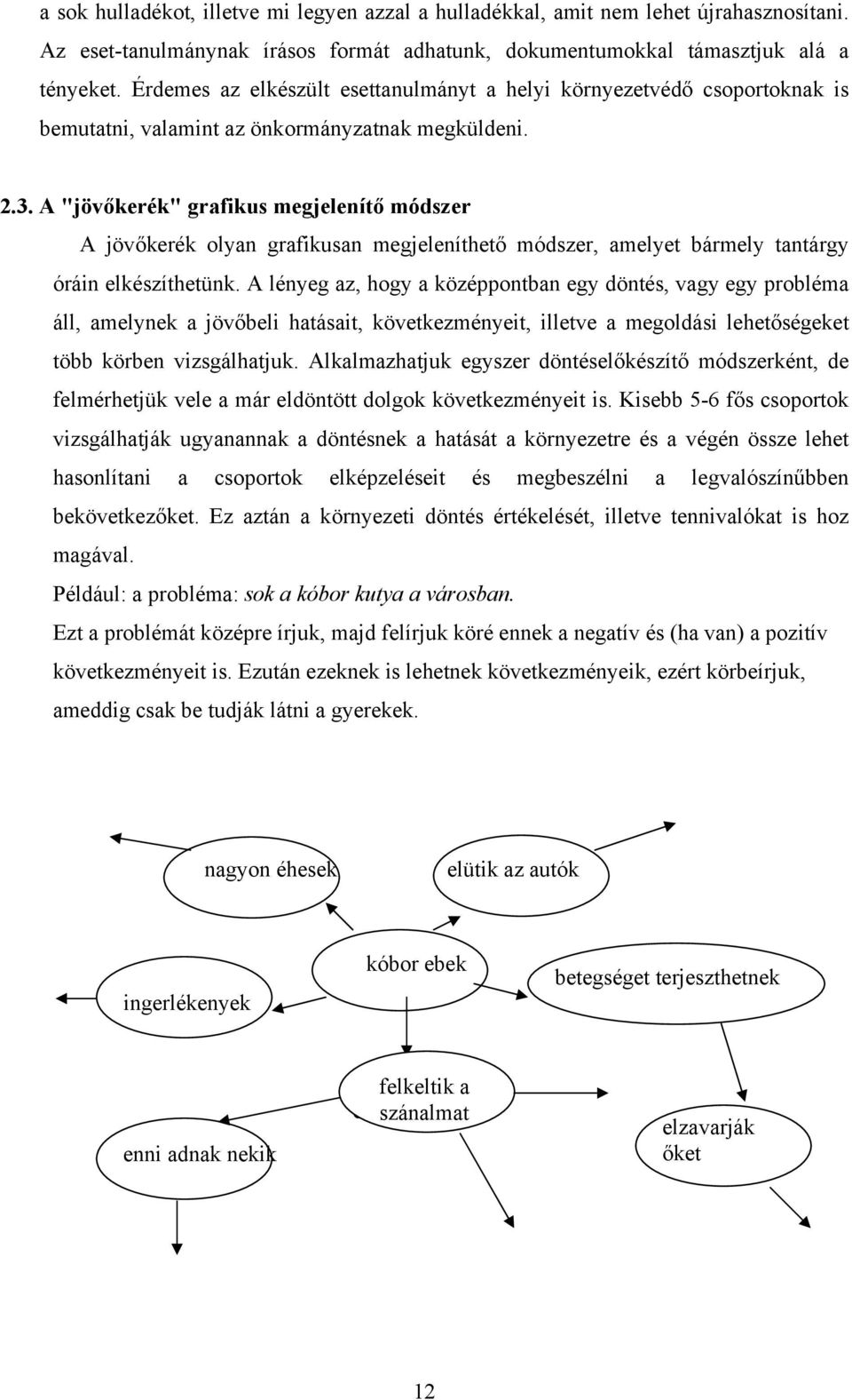 A "jövőkerék" grafikus megjelenítő módszer A jövőkerék olyan grafikusan megjeleníthető módszer, amelyet bármely tantárgy óráin elkészíthetünk.