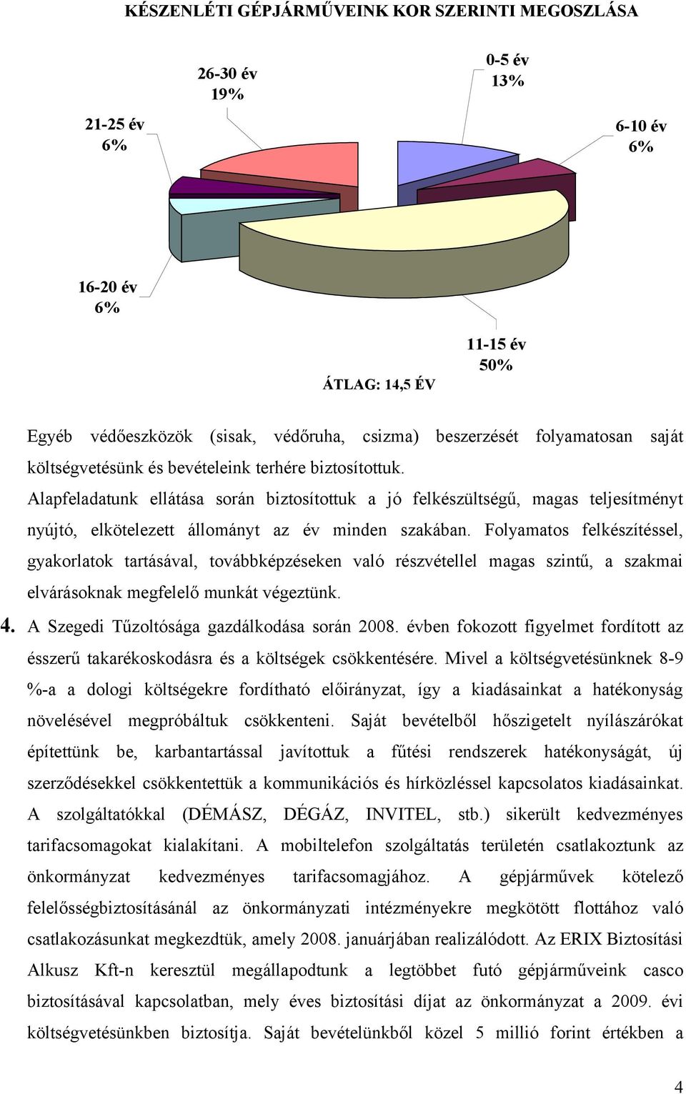 Alapfeladatunk ellátása során biztosítottuk a jó felkészültségű, magas teljesítményt nyújtó, elkötelezett állományt az év minden szakában.