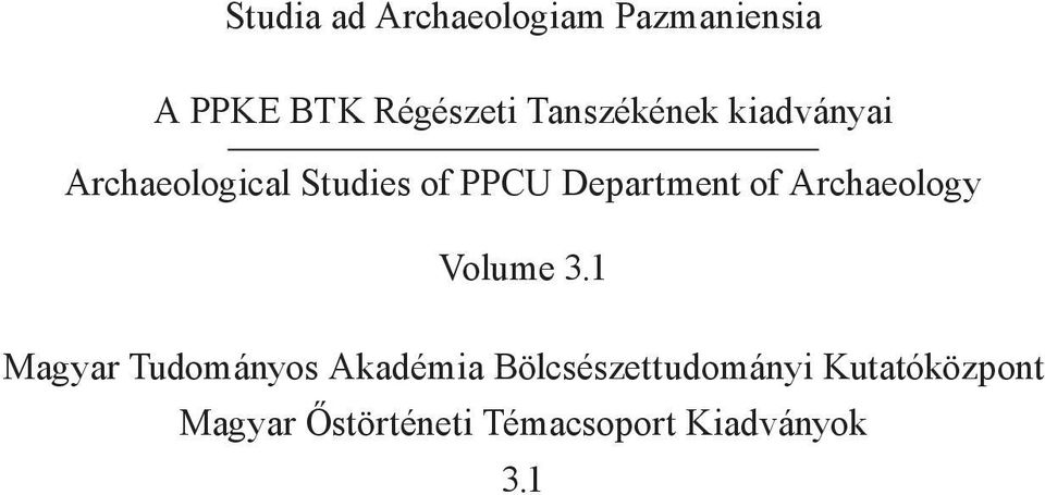 Department of Archaeology Volume 3.