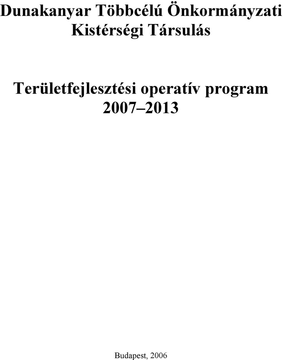 Társulás Területfejlesztési
