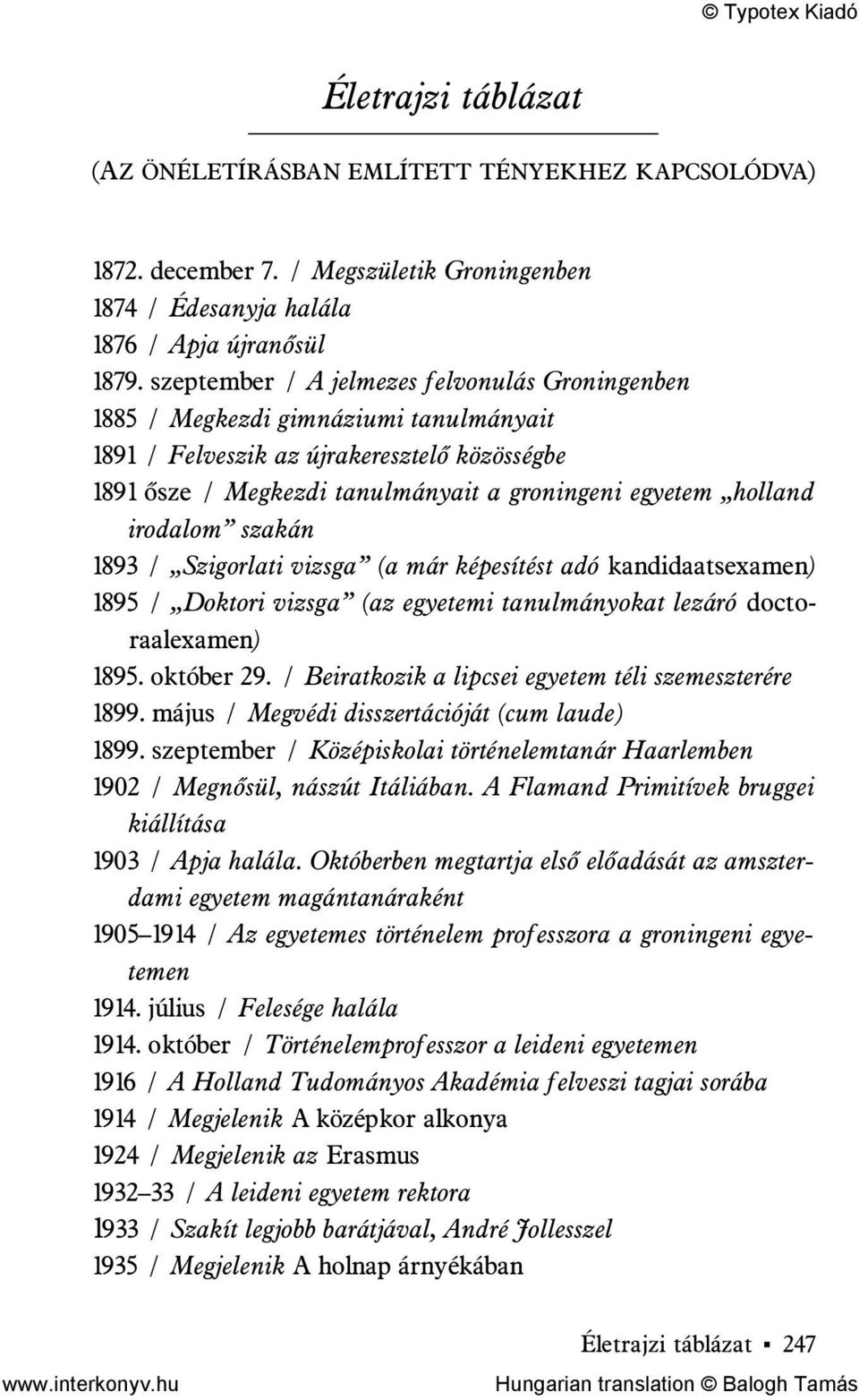 irodalom szakán 1893 / Szigorlati vizsga (a már képesítést adó kandidaatsexamen) 1895 / Doktori vizsga (az egyetemi tanulmányokat lezáró doctoraalexamen) 1895. október 29.