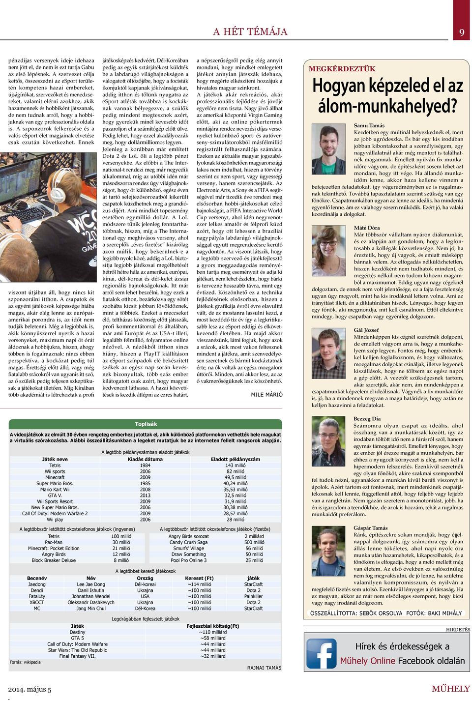 tudnak arról, hogy a hobbijuknak van egy professzionális oldala is. A szponzorok felkeresése és a valós esport élet magjainak elvetése csak ezután következhet.