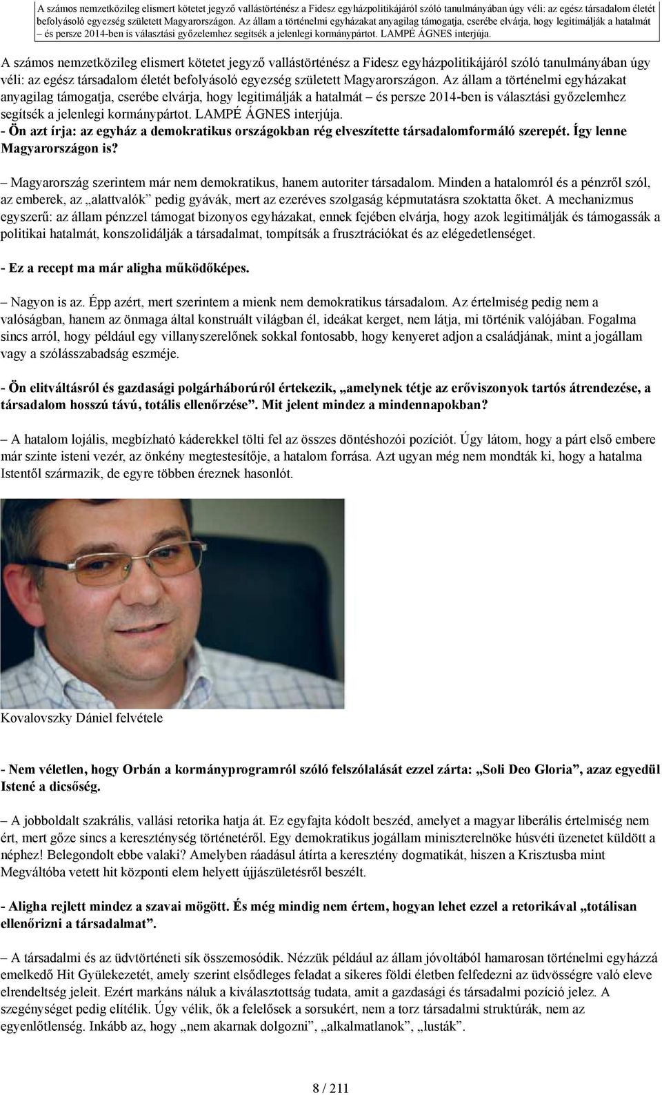 LAMPÉ ÁGNES interjúja.