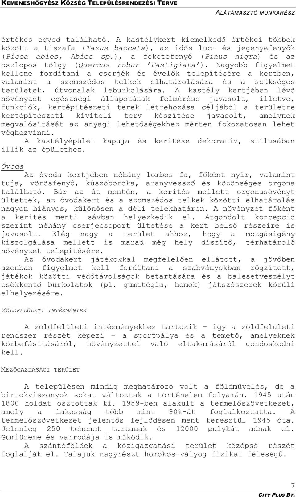 Nagyobb figyelmet kellene fordítani a cserjék és évelők telepítésére a kertben, valamint a szomszédos telkek elhatárolására és a szükséges területek, útvonalak leburkolására.