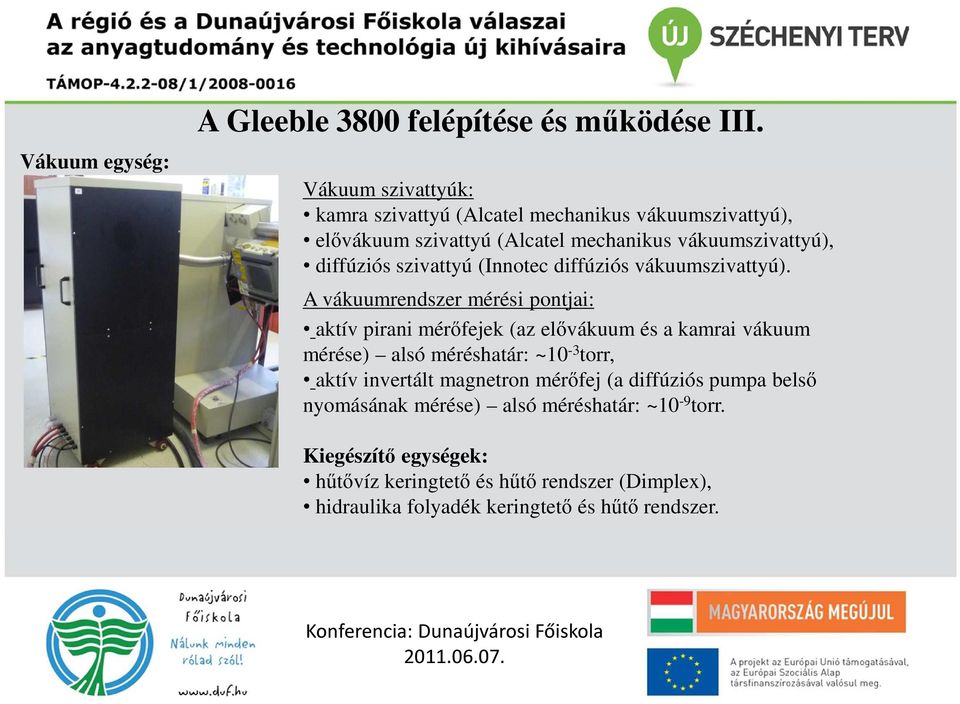 szivattyú (Innotec diffúziós vákuumszivattyú).