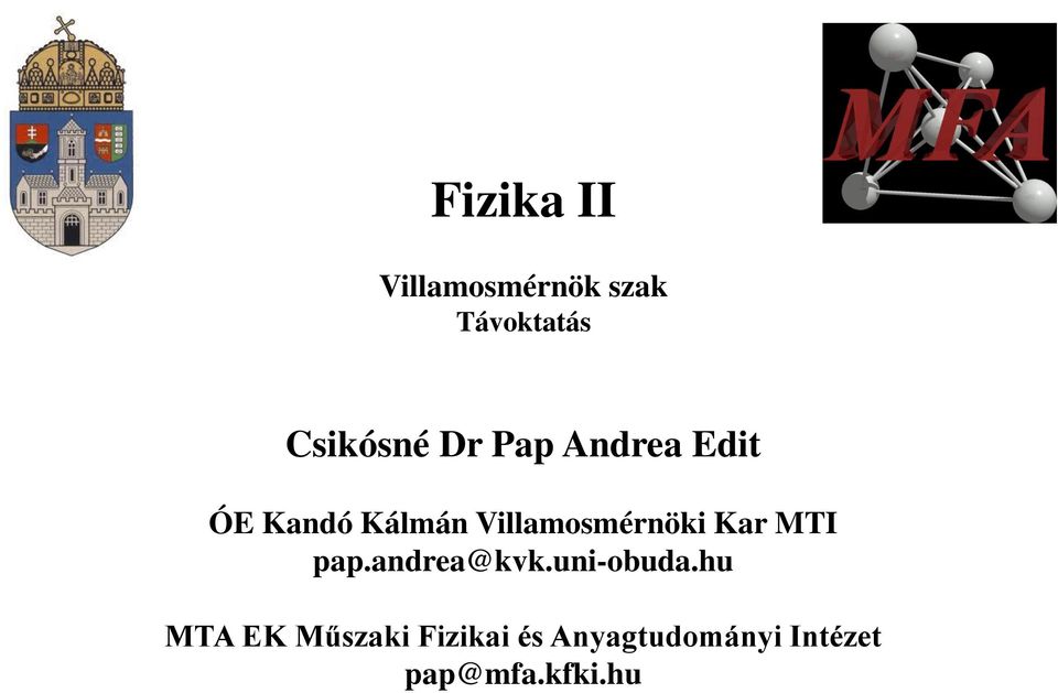 Kar MTI pap.andrea@kvk.uni-obuda.