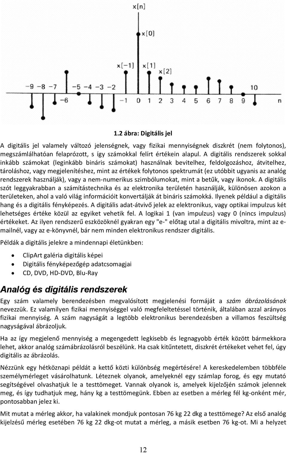 (ez utóbbit ugyanis az analóg rendszerek használják), vagy a nem-numerikus szimbólumokat, mint a betűk, vagy ikonok.