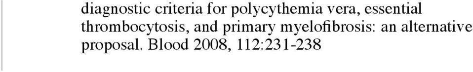 thrombocytosis, and primary