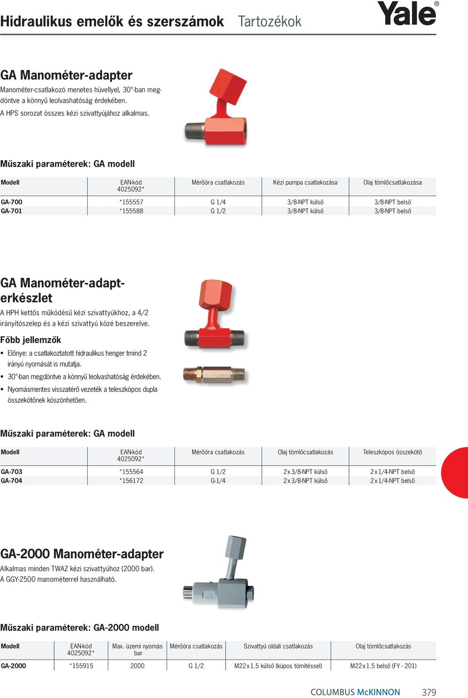 Manométer-adapterkészlet HH kettős működésű kézi szivattyúkhoz, a 4/2 irányítószelep és a kézi szivattyú közé beszerelve.