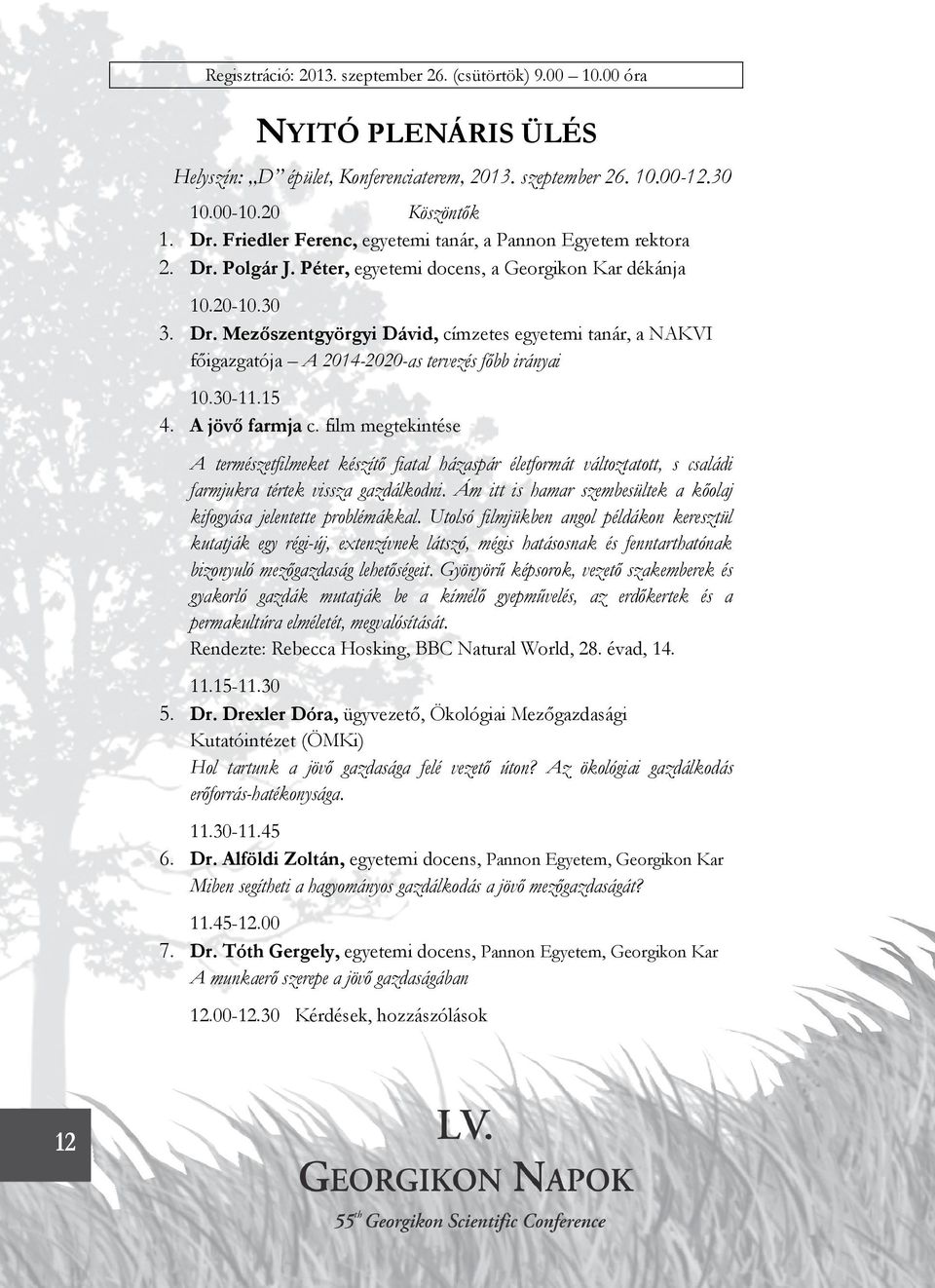 LV. Georgikon Napok 55 th Georgikon Scientific Conference. Kivonat-kötet -  PDF Ingyenes letöltés