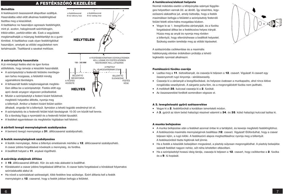 HASZNÁLATI ÚTMUTATÓ FESTÉKSZÓRÓ PISZTOLY, HVLP RENDSZERŰ - PDF Free Download