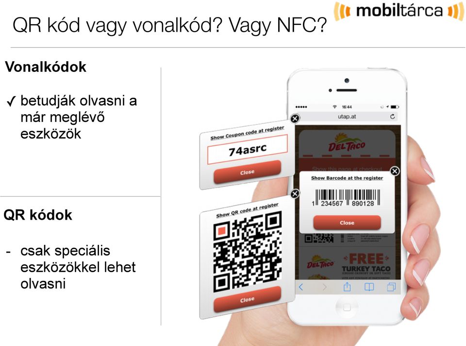 meglévő eszközök QR kódok - csak