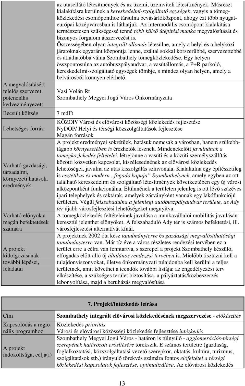 Az intermodális csomópont kialakítása természetesen szükségessé tenné több külsı útépítési munka megvalósítását és bizonyos forgalom átszervezést is.