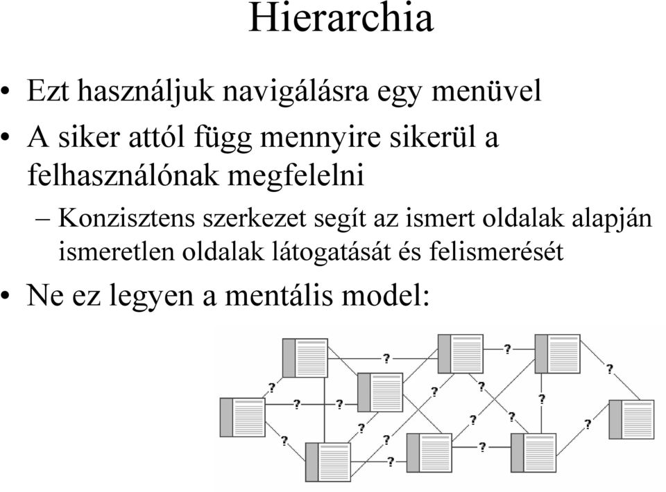 Konzisztens szerkezet segít az ismert oldalak alapján