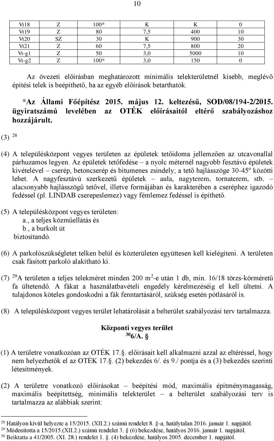 ügyiratszámú levelében az OTÉK előírásaitól eltérő szabályozáshoz hozzájárult. (4) A településközpont vegyes területen az épületek tetőidoma jellemzően az utcavonallal párhuzamos legyen.