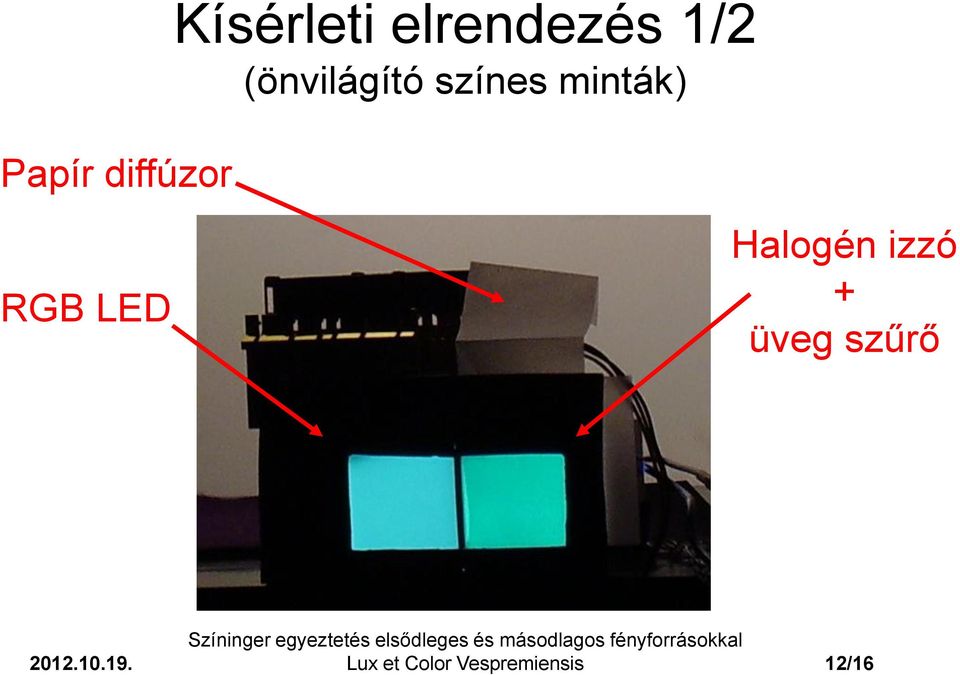 minták) RGB LED Halogén izzó +