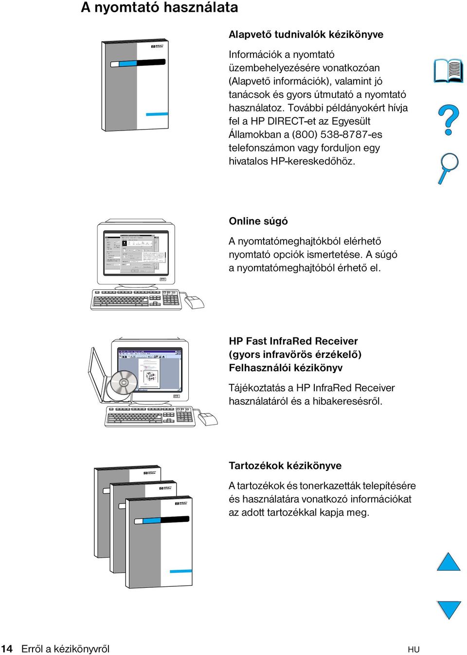 Online súgó A nyomtatómeghajtókból elérhető nyomtató opciók ismertetése. A súgó a nyomtatómeghajtóból érhető el.