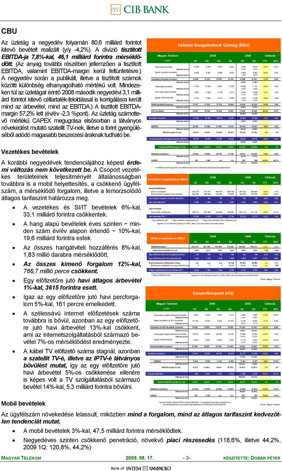 ) A negyedév során a publikált, illetve a tisztított számok közötti különbség elhanyagolható mértékű volt.