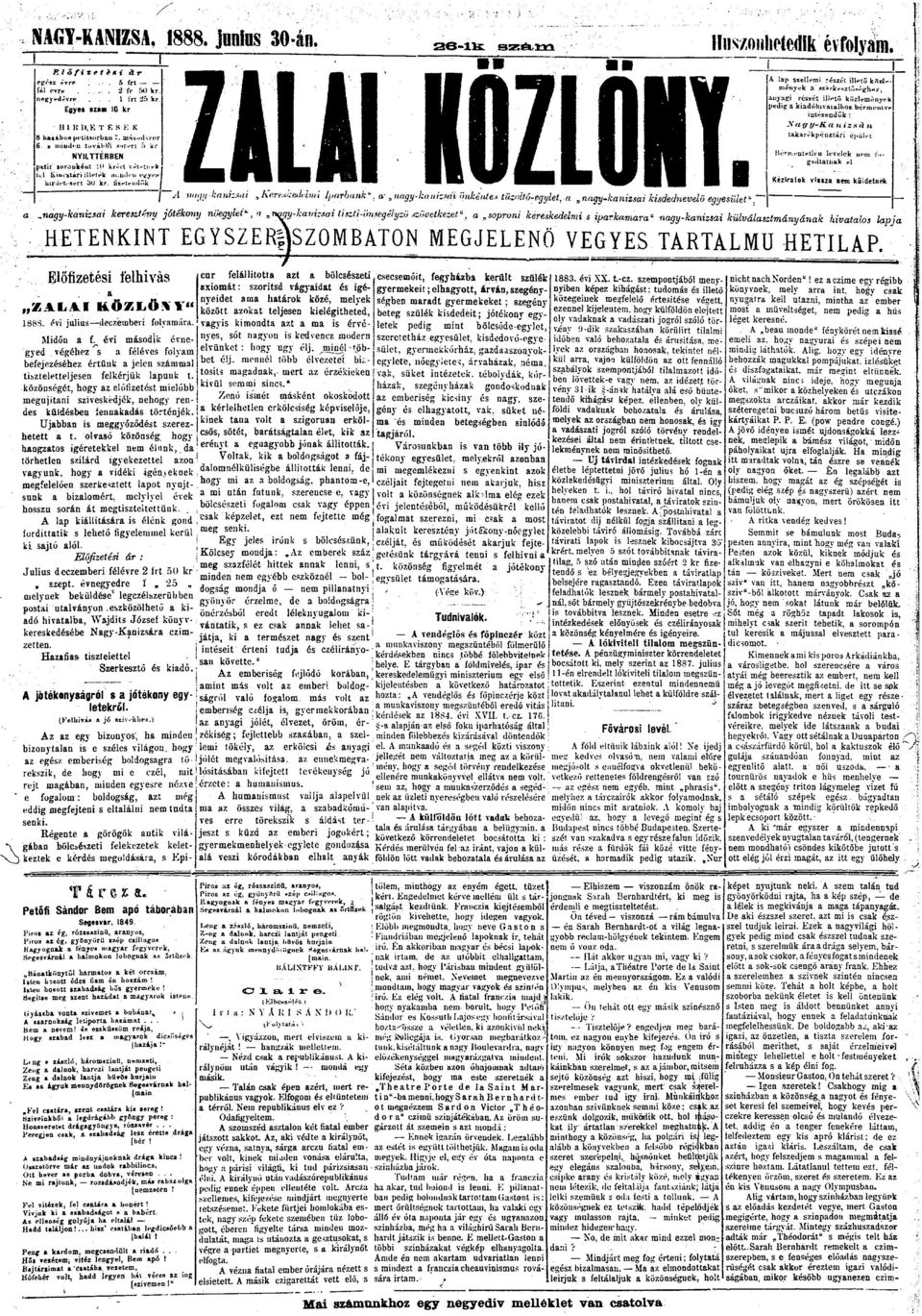 A lap szellemi részéi illető" krtrimenyek a'szjrkpszt.lsíglw, anyagi rési-.ét íijt kr.