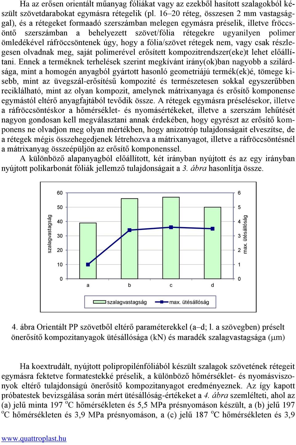 ömledékével ráfröccsöntenek úgy, hogy a fólia/szövet rétegek nem, vagy csak részlegesen olvadnak meg, saját polimerével erősített kompozitrendszer(eke)t lehet előállítani.