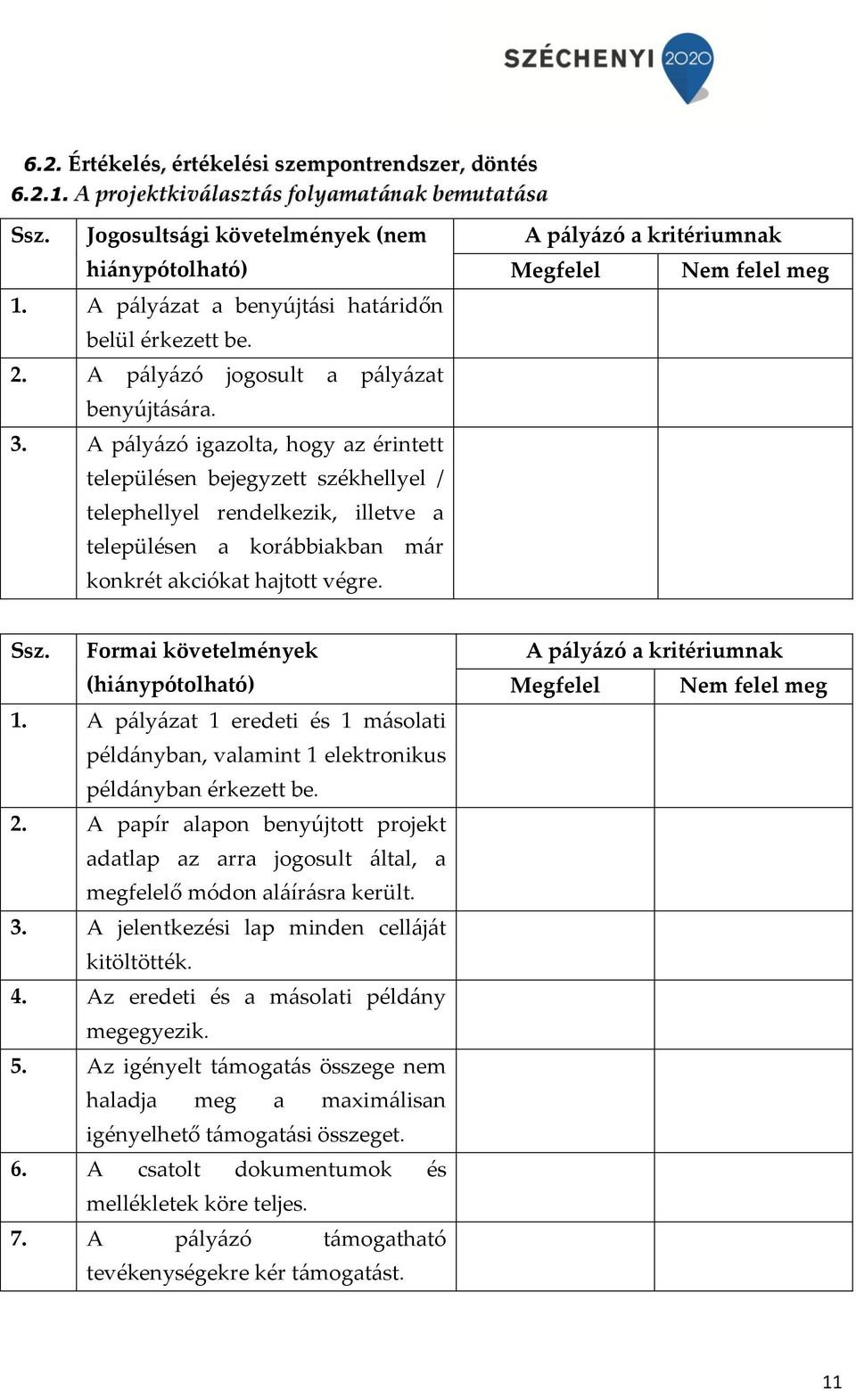 A pályázó igazolta, hogy az érintett településen bejegyzett székhellyel / telephellyel rendelkezik, illetve a településen a korábbiakban már konkrét akciókat hajtott végre.