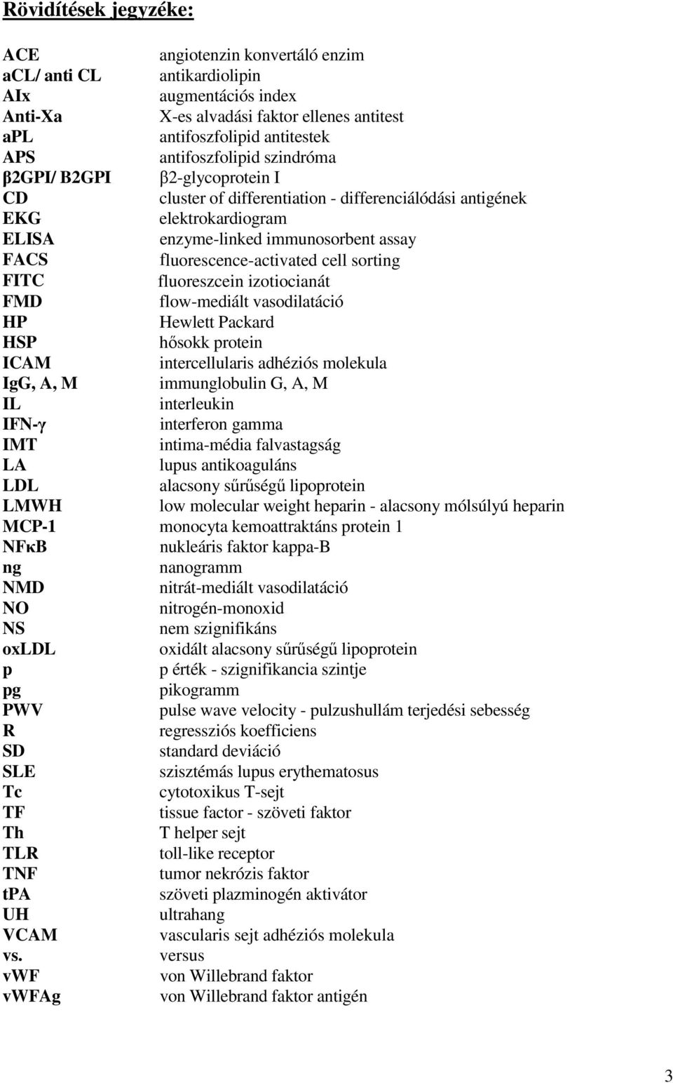 fluorescence-activated cell sorting FITC fluoreszcein izotiocianát FMD flow-mediált vasodilatáció HP Hewlett Packard HSP hősokk protein ICAM intercellularis adhéziós molekula IgG, A, M immunglobulin