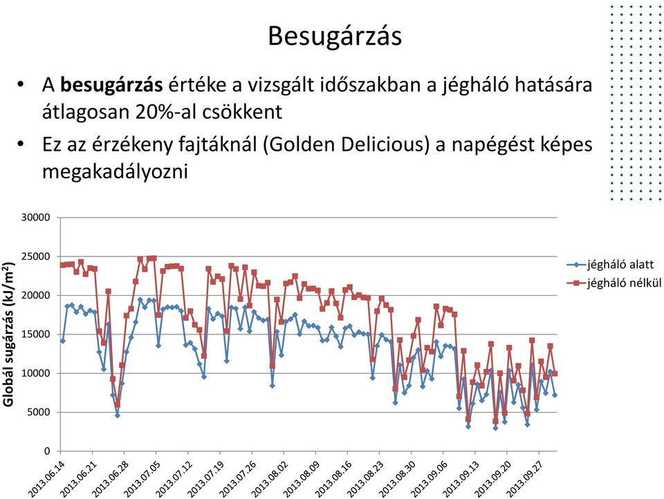 (Golden Delicious) a napégést képes megakadályozni 30000 Globál