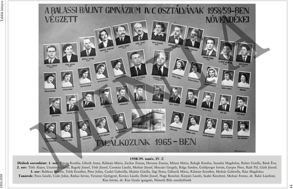 sor: Tóth Alajos, Unatényi László, Bagoly József, Tóth József, Csomán László, Molnár József, Mocsári Gergely, Balga Sándor, Goldperger István, Gyepes Péter, Rádi Pál, Gúth József; 3.