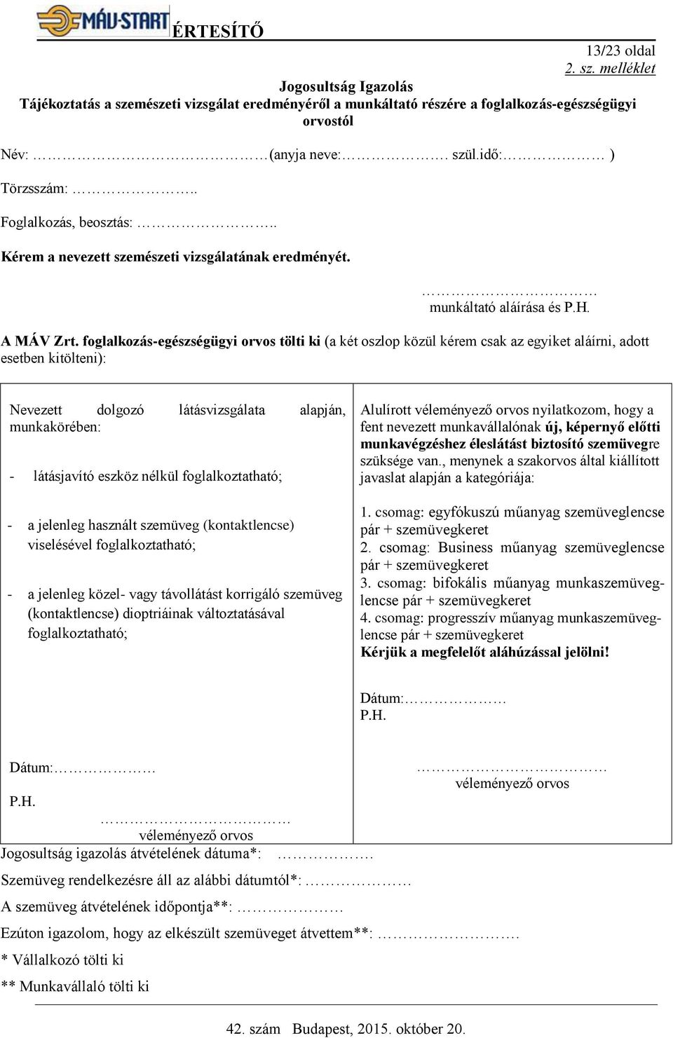 ÉRTESÍTŐ 2015/42. SZÁM TARTALOM - PDF Ingyenes letöltés