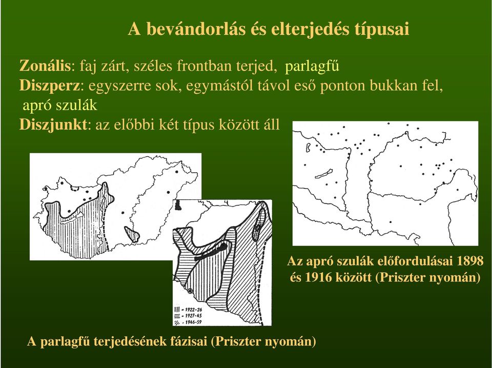 szulák Diszjunkt: az elıbbi két típus között áll Az apró szulák elıfordulásai