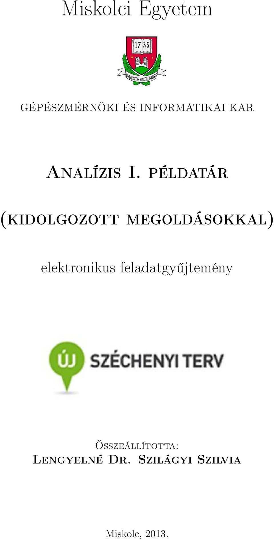 példatár kidolgozott megoldásokkal)