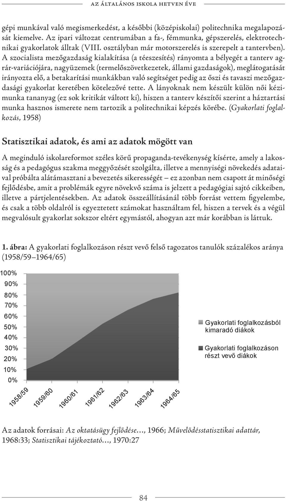 A szocialista mezőgazdaság kialakítása (a téeszesítés) rányomta a bélyegét a tanterv agrár-variációjára, nagyüzemek (termelőszövetkezetek, állami gazdaságok), meglátogatását irányozta elő, a