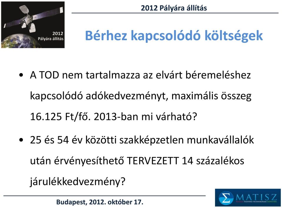 125 Ft/fő. 2013-ban mi várható?