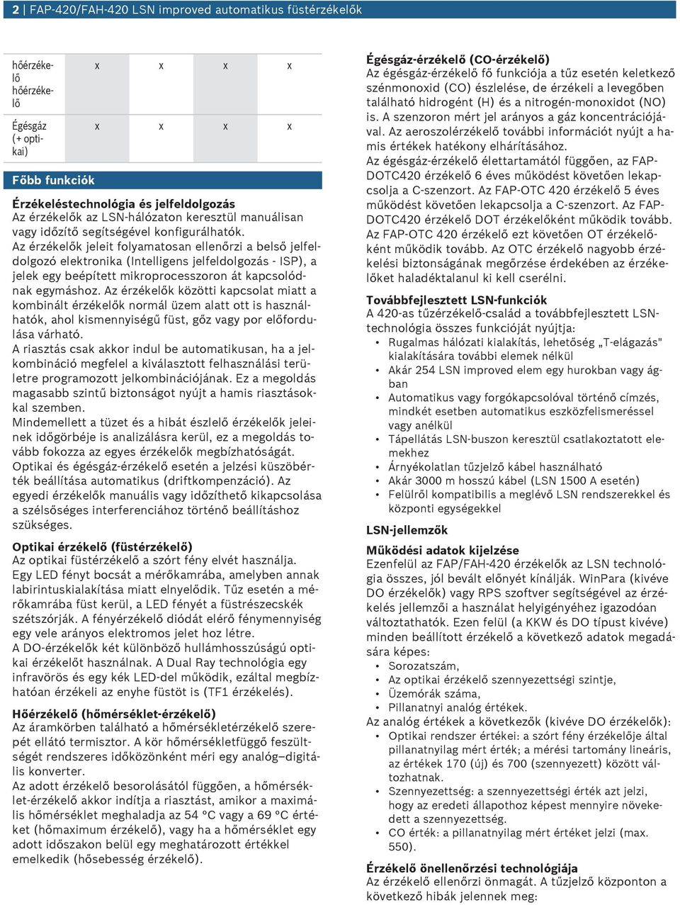 Az érzékelők jeleit folyamatosan ellenőrzi a belső jelfeldolgozó elektronika (Intelligens jelfeldolgozás - ISP), a jelek egy beépített mikroprocesszoron át kapcsolódnak egymáshoz.