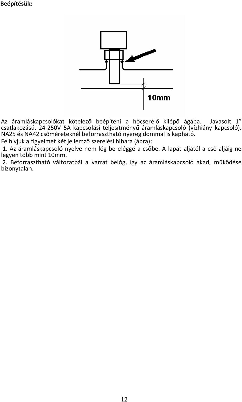 NA25 és NA42 csőméreteknél beforrasztható nyeregidommal is kapható.